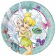 Assiettes en carton Disney Princesses - Le Pays des Fées - La Fée Clochette - 8 pièces - 23 cm