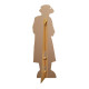Figurine en carton reine Elizabeth Manteau orange 163 cm