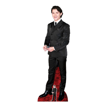 Figurine en carton taille réelle Tom Holland qui sourie tapis rouge aka Spiderman homecoming 174 cm