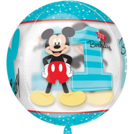 Ballon en aluminium Disney Mickey Premier Anniversaire forme ronde