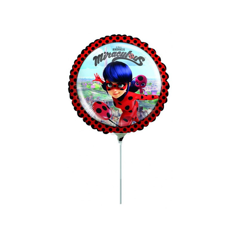 Mini Ballon Miraculous Ladybug en aluminium - 23 cm
