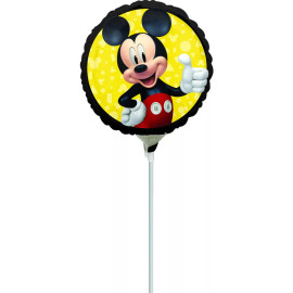 Mini Ballon Disney Mickey Jaune et Noir en aluminium