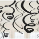Ensemble de guirlandes en spirales Noir- 12 pièces - 55 cm