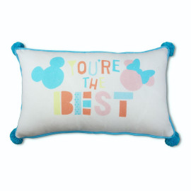 Coussin rectangulaire bleu - Disney Mickey You're the best - 45x45 cm