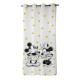 Rideau Disney Minnie et Mickey avec pois jaune - 140x250 cm