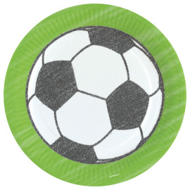 Assiettes en carton Ballon de Football - Fête d'Anniversaire - 8 pièces - 23 cm