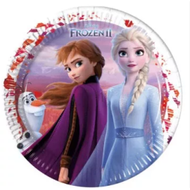 Assiettes en carton Disney Frozen La reine des neiges Elsa Anna et Olaf - Fête d'Anniversaire - 8 pièces - 23 cm