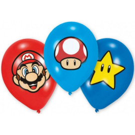Lot de 6 Ballons Super Mario Fête d'Anniversaire