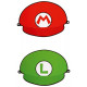 Lot de 8 Chapeaux de fête en carton anniversaire Super Mario