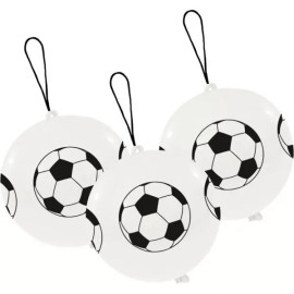 Lot de 3 Ballons Football en Latex - Noir et Blanc - Fête d'Anniversaire - 35.5 cm