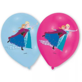 Lot de 6 Ballons Disney La Reine des Neiges - Fête d'Anniversaire - 27.5 cm