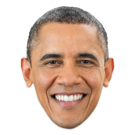 Masque en carton Barack Obama ancien président des Etats-Unis 