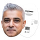 Masque en carton Sadiq Khan le maire de Londres