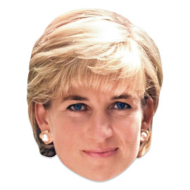 Masque en carton Princesse Diana de la famille royale