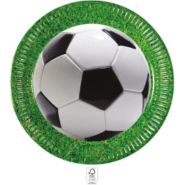 Assiettes en carton Ballon de Football vert - Fête d'Anniversaire - 8 pièces - 23 cm