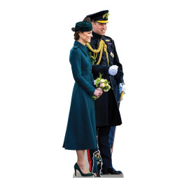Figurine en carton Prince William et Kate - la famille royale - Hauteur 190 cm