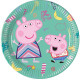 Assiettes en carton Peppa Pig "Jeu Désordonné" - 8 pièces - 20 cm