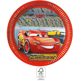 Assiettes en carton Disney Cars 3 - 8 pièces - 23 cm
