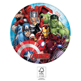 Assiettes en carton Marvel Avengers - 8 pièces - 19.5 cm