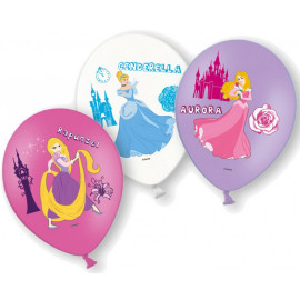 Lot de 6 Ballons Disney Princesses Multicolors - Fête d'Anniversaire - 23 cm