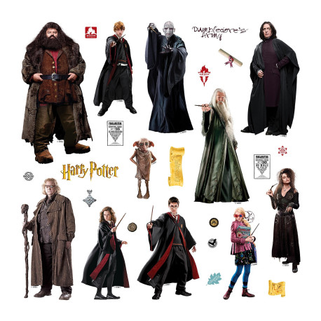 Sticker Harry Potter - tous les personnages d'Harry Potter - 1 planche 42.5 x 64cm