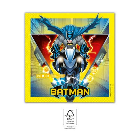Lot de 20 Serviettes en papier - Batman - 33 x 33 cm