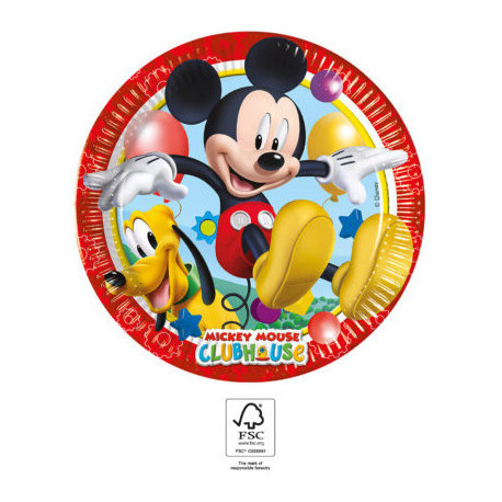 Assiettes en carton Disney Mickey mouse club house - Fête d'Anniversaire - 8 pièces - 19 cm