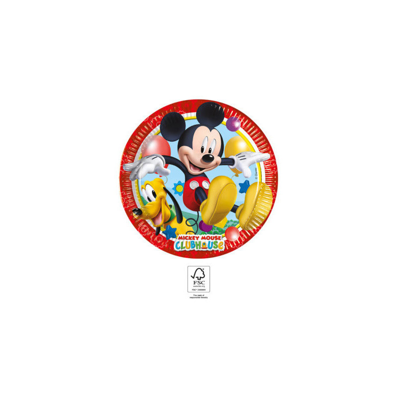 Assiettes en carton Disney Mickey mouse club house - Fête d'Anniversaire -  8 pièces - 19 cm