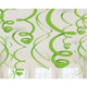 Ensemble de de guirlandes en spirales Vert - 12 pièces - 55 cm