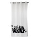 Rideau Star Wars Blanc et Noir Scène de Combat - 140x250cm avec 8 œillets - 100 % Coton