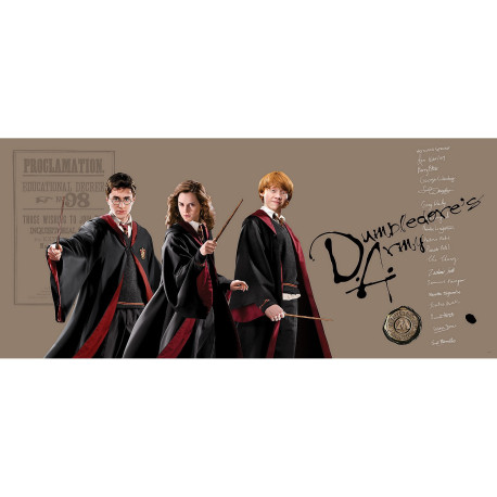 Poster géant horizontal Harry Potter et ses amis Hermione et Ron 170 x 75 CM