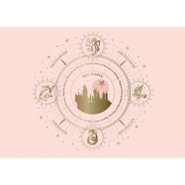 Poster intissé - Harry Potter poudlard et les 4 maisons - rose - 155 x 110 cm