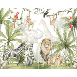 Papier peint mural Walltastic Jungle Safari 305x244 cm