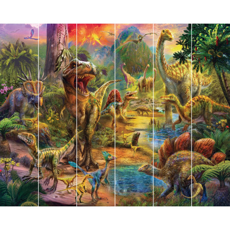 Papier peint mural Walltastic Paysage de Dinosaures 305x244 cm