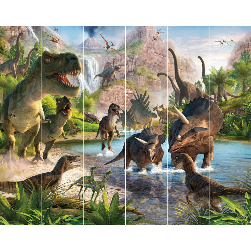 Puzzle panoramique dinosaures 100 pièces