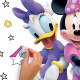 Sticker Mural Géant Disney Minnie Mouse et alphabet pour personnaliser