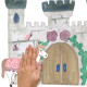 Sticker Mural Géant Château de la Princesse et du Prince avec lettres de l'alphabet pour personnaliser
