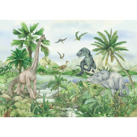 Poster intissé - Dinosaure en couleur - 155 x 110 cm