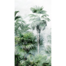 Poster intissé - foret jungle brouillard- 150 x 270 cm
