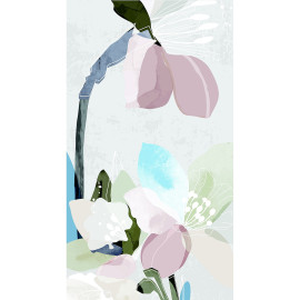 Poster intissé - dessin de fleurs en peinture 150 x 270 cm