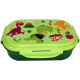 Vaisselle boite à sandwich rectangulaire de couleur vert - dinosaure - 21x14x6 cm