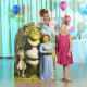 Figurine en carton Passe tête Shrek et ses amis 134 cm