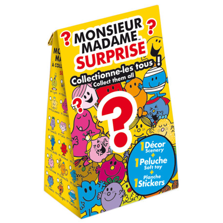 peluche Monsieur Madame - pochette surprise peluche de 10 Cm