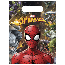 Sacs cadeaux de fête d'anniversaire Marvel Spiderman 6 pièces