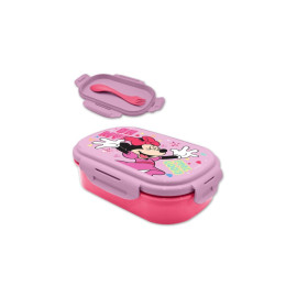 Vaisselle boite à sandwich rectangulaire Disney Minnie rose - 21x14x6 cm