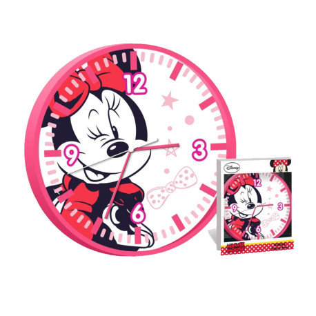 Horloge murale - Disney Minnie - rose - 25 cm