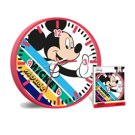 Horloge murale - Disney Mickey - rouge - 25 cm