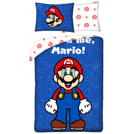 Parure de lit réversible et Taie D'oreiller Nintendo Mario "It's me Mario" - 140 cm x 200 cm