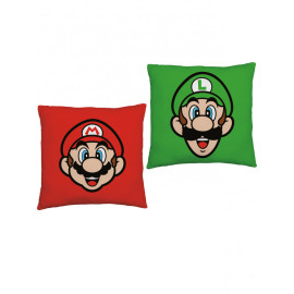 Coussin Carré Nintendo Super Mario et Luigi - 40 cm x 40 cm