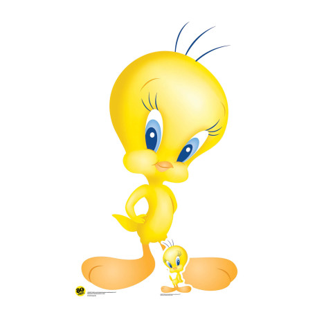 Figurine en carton Looney Tunes - Tweetie Pie 80ème année d'anniversaire - Hauteur 88 cm